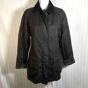 Barbour Women’s Beadnell Wax Jacket Sage Sz 10 NWT
